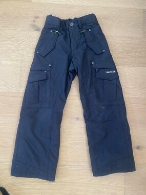 Kids Black Snow Pants - Insulated Winter Essential